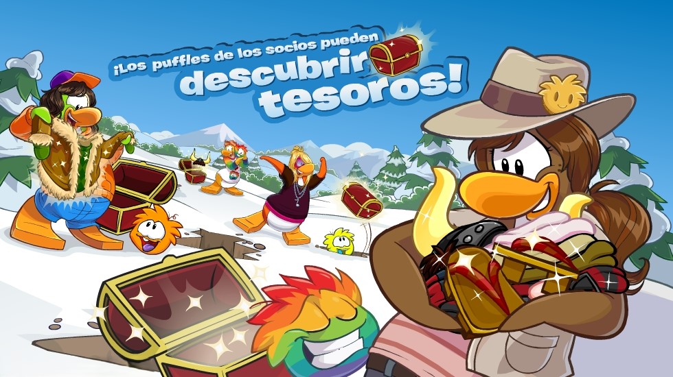 ¡Los puffles de los socios pueden descubrir tesoros!